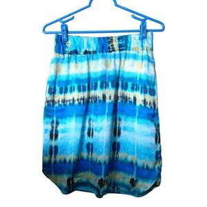 Banana Republic 100% Silk Skirt Size 6 Tie Dye Mini Skirt Pockets Hippie